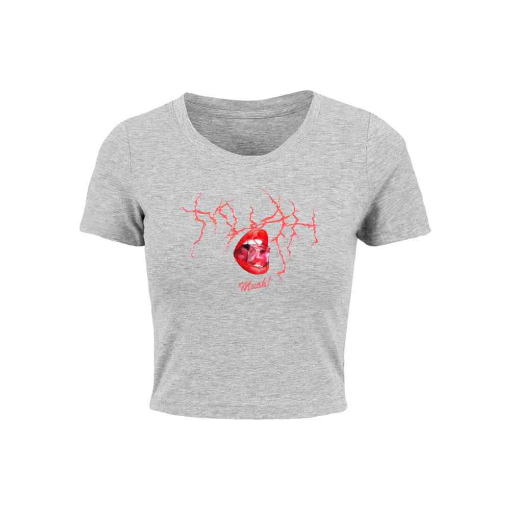 Miss Tee - Muah Crop top - Grau